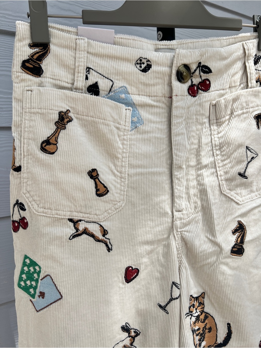 Anthropologie Maeve Cream Pants 29 Tall - Picture 7 of 10